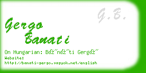 gergo banati business card